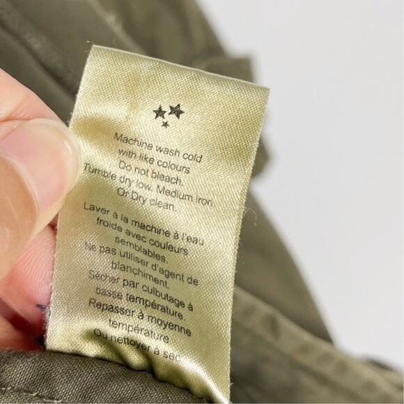 Aritzia Talula XXS Olive Green Trooper Utility Jacket Hooded Cinch Waist 2XS - Picture 11 of 13